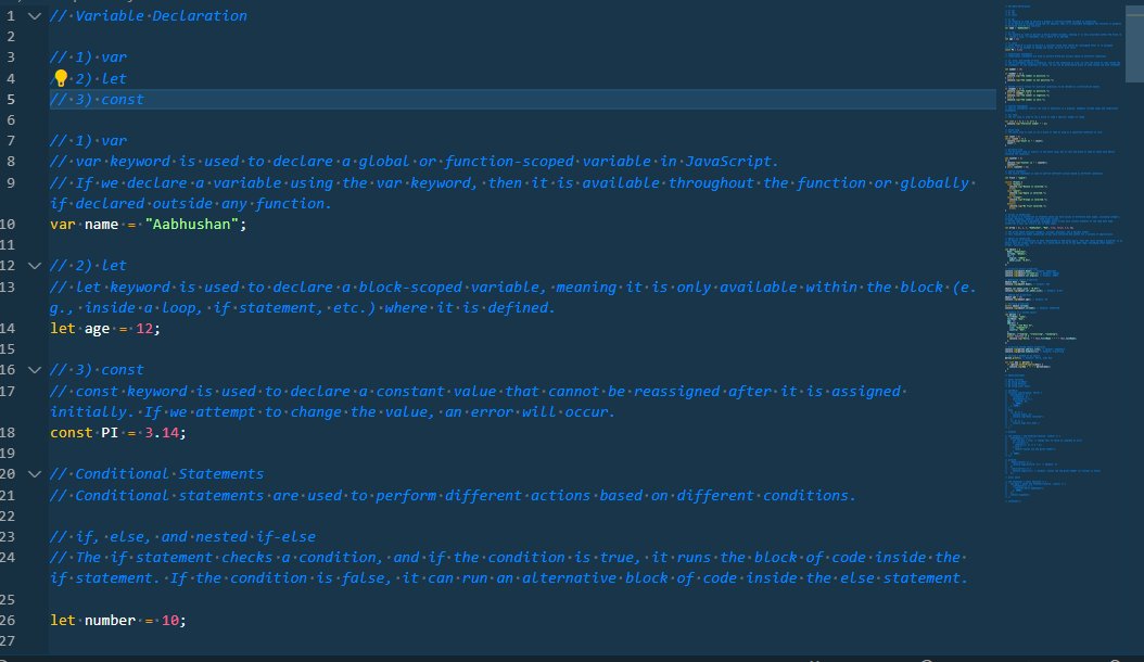 AabhushanD's tweet image. #LSPPDay6
Today I revised basic to advance concept of Javascript
suchAs:
-variables, conditional statement, loops,array, object,
arrayMethods,promise,asyns;

Doc:docs.google.com/document/d/1Fx…
Github:github.com/aabhushanCD
#LearningFullStack
 #60DaysOfLearning2024 #LearningWithLeapfrog