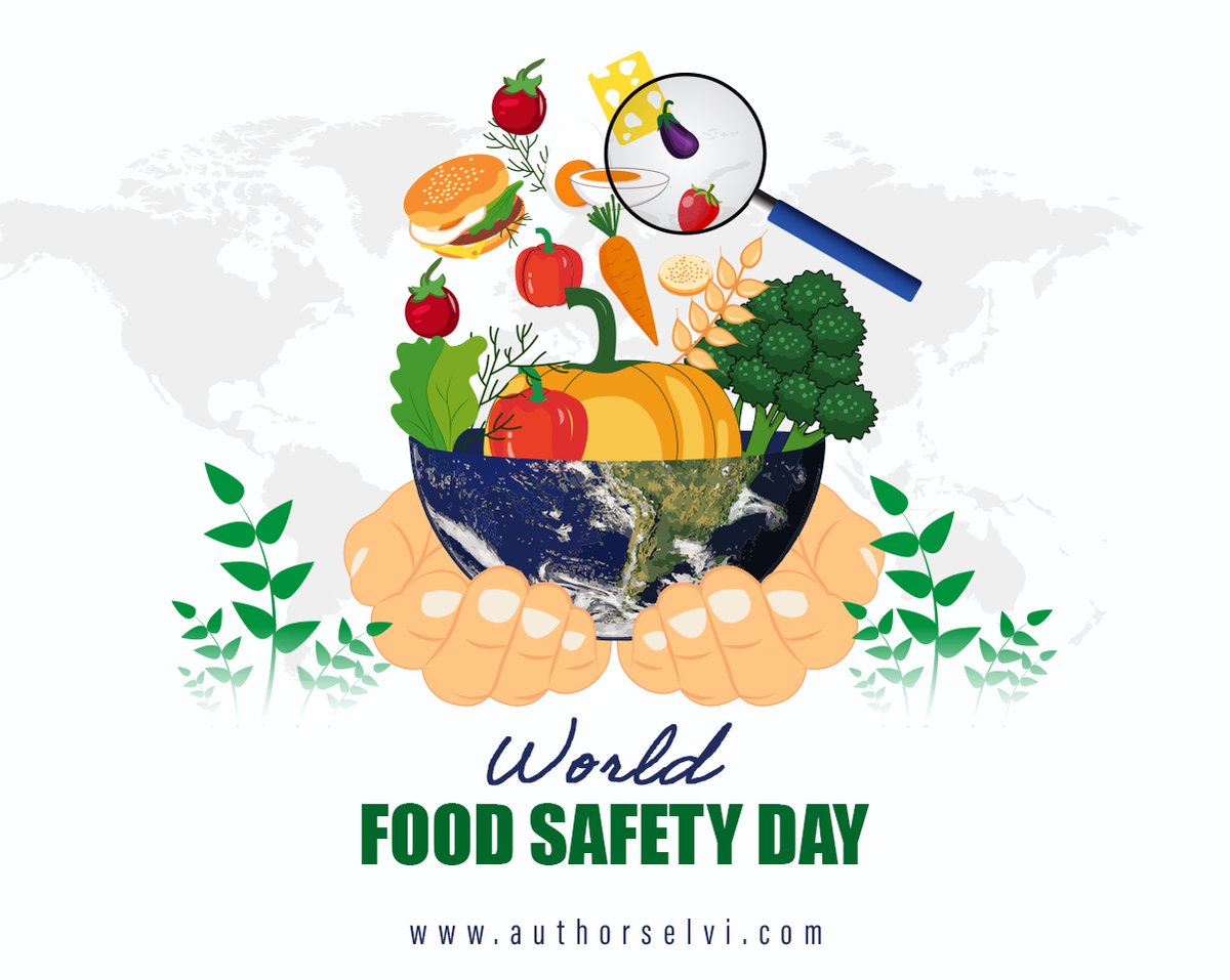 authorselvi's tweet photo. 🌍Happy World Food Safety Day! Food safety is essential for preventing foodborne illnesses and ensuring that what we eat is nutritious. Safe food today means a healthy tomorrow!🌍
#Authorselvi #WorldFoodSafetyDay #FoodSafety #HealthyEating #SafeFood https://t.co/0tifPLFvlr