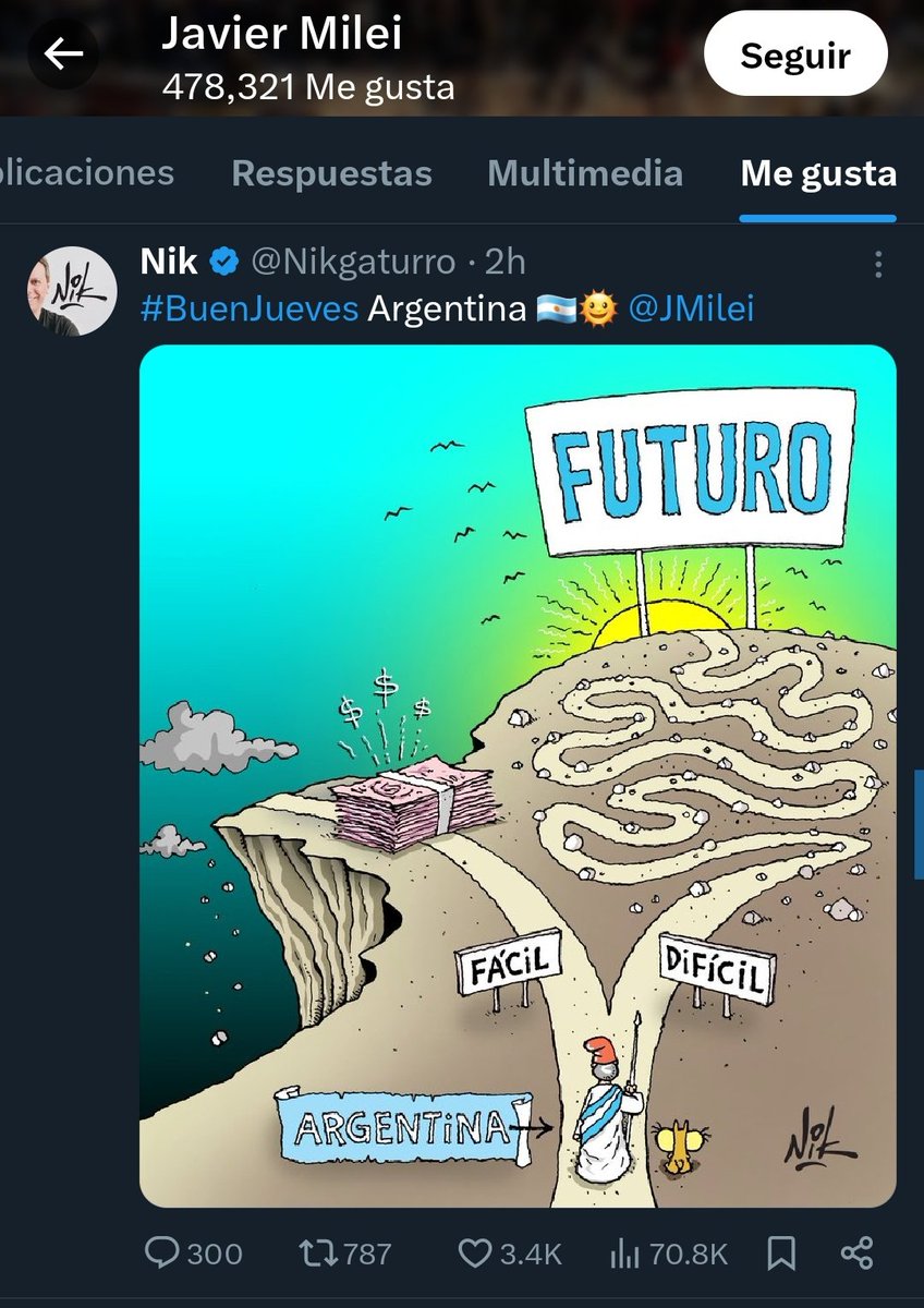 Mirá lo que likeó Milei (@mileilikea) on Twitter photo 