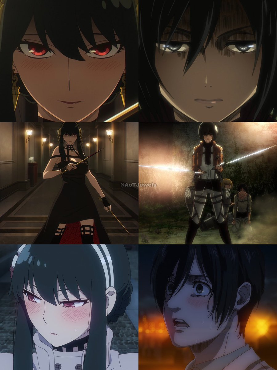 animeupdates's tweet photo. Yor Forger X Mikasa Ackerman https://t.co/1vxSY3yCrT