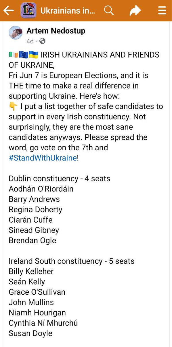 OffgridIreland's tweet image. PROOF THEY ARE RIGGING THE ELECTIONS

Ukraine group on Facebook with 52,000 members is instructing Ukrainians to vote for establishment parties, 

This is how they keep power, this is an outrage, they're stealing our democracy