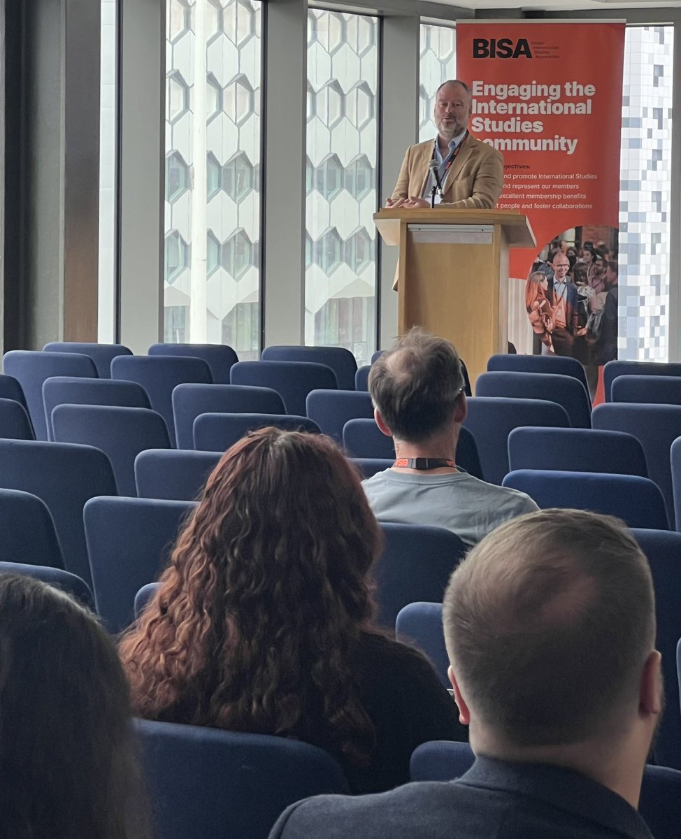 Interrogated and forced out of the British military, Ed Hall founded the Armed Forces Legal Challenge Group to overturn ‘the gay ban’. Today we got to hear about Ed’s mission &amp; his award winning human rights work that ultimately led to the ban being lifted in 2000. <a href="/MYBISA/">BISA - British International Studies Association</a>