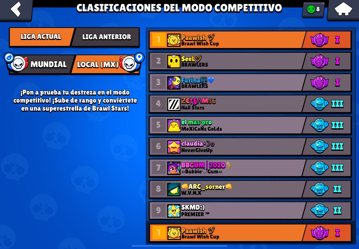 Jajajaja Primera del Mexico, a celebrar lo que dure 🥴

#Brawlstars #TopMexico #Gamergirl