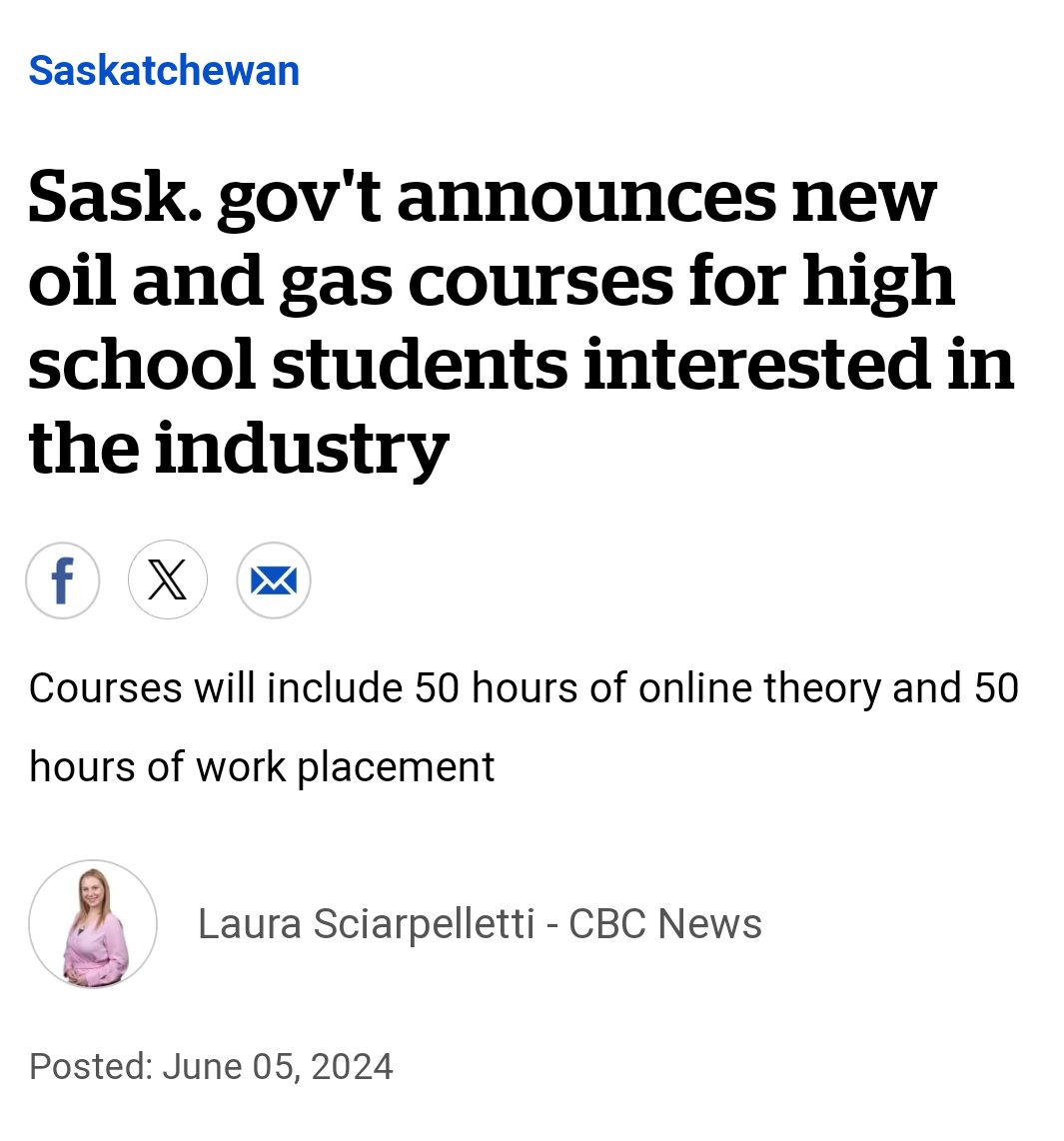 TorrMLA's tweet photo. This is fantastic news:
New Oil and Gas high school courses coming for Saskatchewan https://t.co/asHUpOo2DQ via @My Lloydminster Now #SaskEdChat https://t.co/e1W87aGRQ1