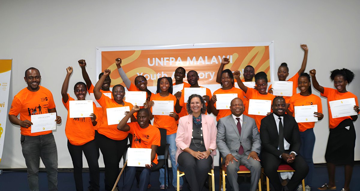UNFPAMalawi's tweet photo. Exciting News! 🎉
Today, @UNFPAMalawi launched the UNFPA Malawi Youth Advisory Panel! This dynamic platform empowers young voices to shape our programs and policies, putting youth at the heart of our mission. Meet the 16  young leaders ready to drive change across Malawi! 💪 https://t.co/pdNx0aBF9J