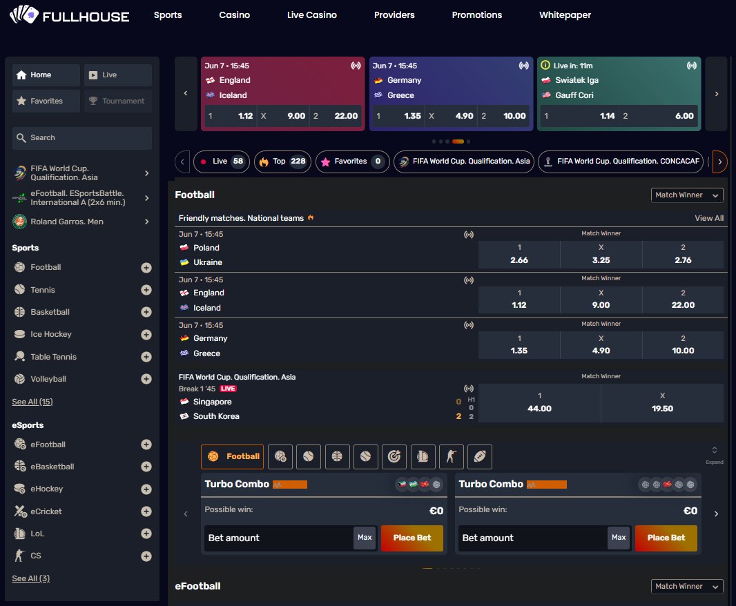 Full_House_GG's tweet photo. Are you a sports fan?

At FullHouse you can bet on your favorite sports and teams, with a lot of betting options and the best odds!

#FullHouse #Sports #Bet https://t.co/r3pbhidLQO