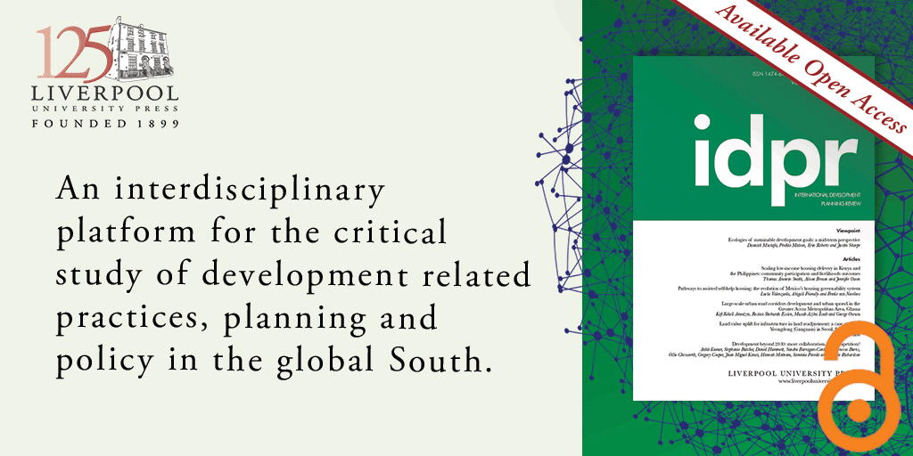 New in IDPR 46.3: Hesam Kamalipour (<a href="/CUGeogPlan/">Geography & Planning</a>) and Nastaran Peimani's (<a href="/WSofArchi/">Welsh School of Architecture</a>) View Point on the ethics of researching informal urbanism, and <a href="/Selam_Robi/">Selam 🕊</a> examines the politics of Africa’s urban–industrialisation. Available #OpenAcces: bit.ly/IDPR-Vol-46-3 <a href="/UrbanAfricaACC/">African Centre for Cities</a>