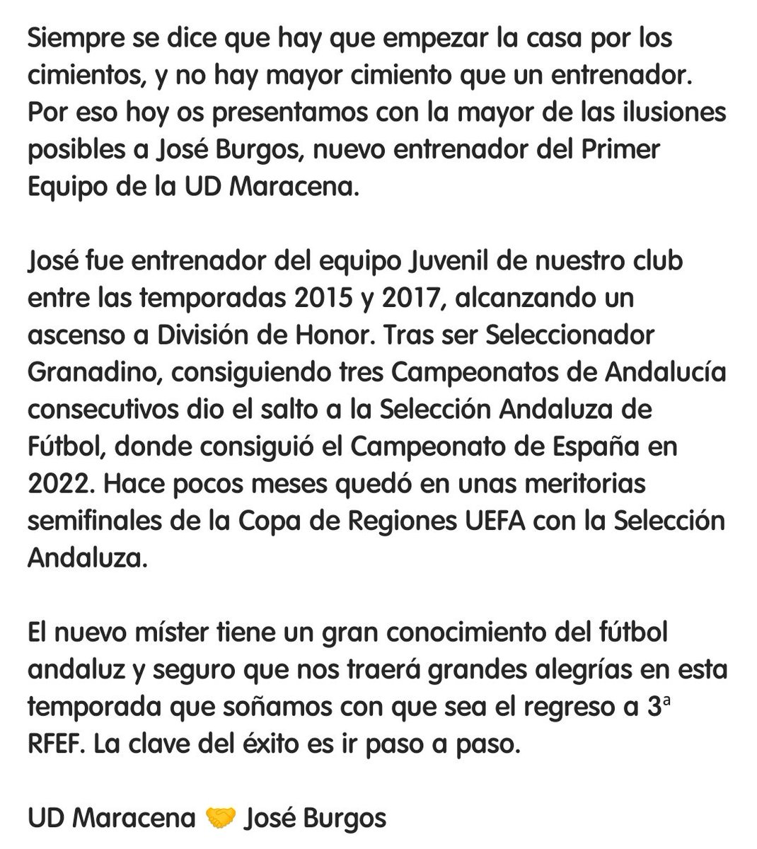 FICHAJE 2024-25 💙 José Burgos

Nuevo míster para el Primer Equipo
