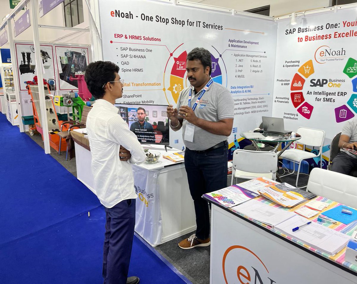 enoahisolution's tweet photo. Day 1 of #eNoah at INTEC 2024! Our team was delighted to engage with visitors, showcasing the seamless capabilities of #SAPBusinessOne. Join us at stall #E123 and witness the future of business management!
#INTEC2024 #SAPB1 #manufacturing #Codissia #Coimbatore https://t.co/ffABkNcFia