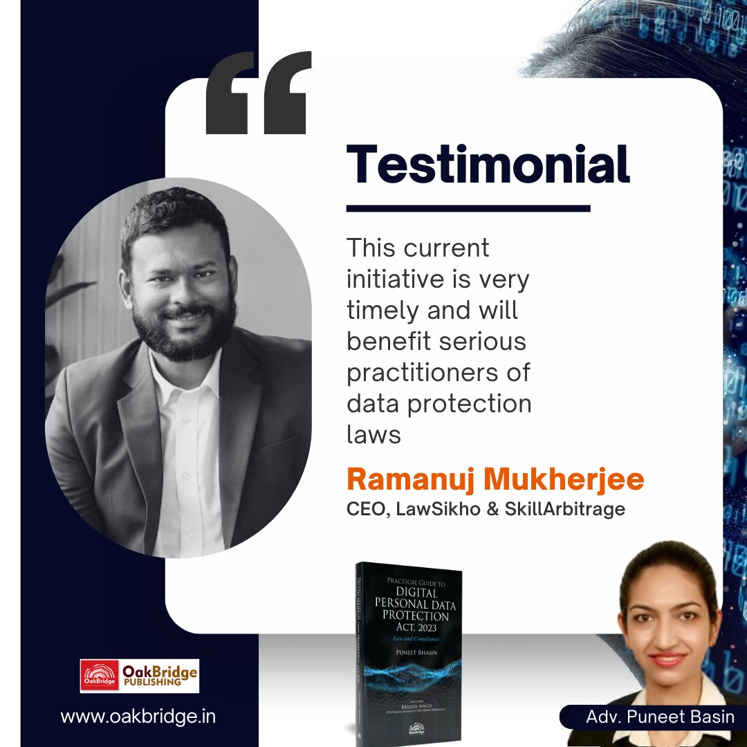 A big thank you to dear friend and major game changer in legal education in India, <a href="/law_ninja/">Ramanuj Mukherjee</a>  , for your testimonial. I have had the opportunity to see you grow multifolds over the years and still be just the same as a person. #privacy