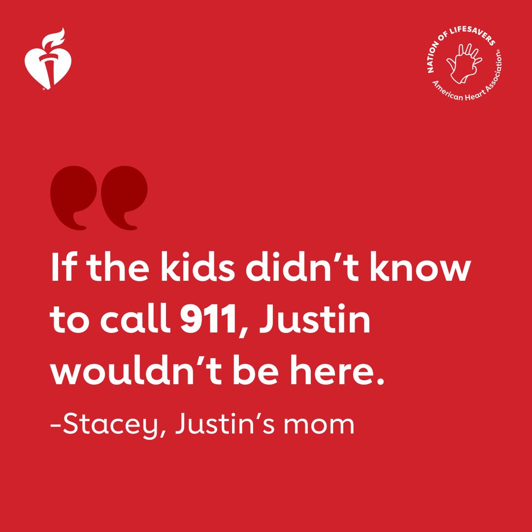Every second counts in a cardiac arrest. This #CPRWeek, learn the 2 simple steps of Hands-Only CPR: Call 911, and push hard and fast on the center of the chest. The life you save could be someone you love. #NationofLifesavers