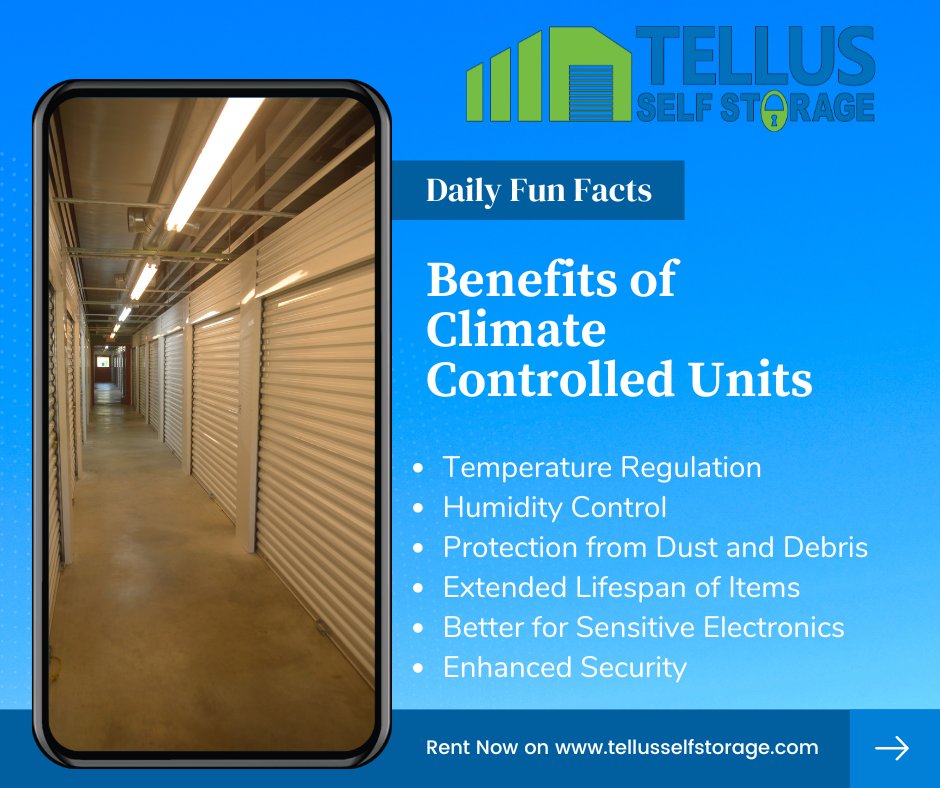 Tellus_Storage's tweet image. 🌡️❄️ Discover the benefits of climate controlled storage at Tellus Self Storage! 📦🔒 Ensure your items are safe and in pristine condition.  #ClimateControlledStorage #ProtectYourBelongings

Tellus Self Storage - Dedeaux West
15276 Dedeaux Road
Gulfport, MS 39503
(228) 832-2424
