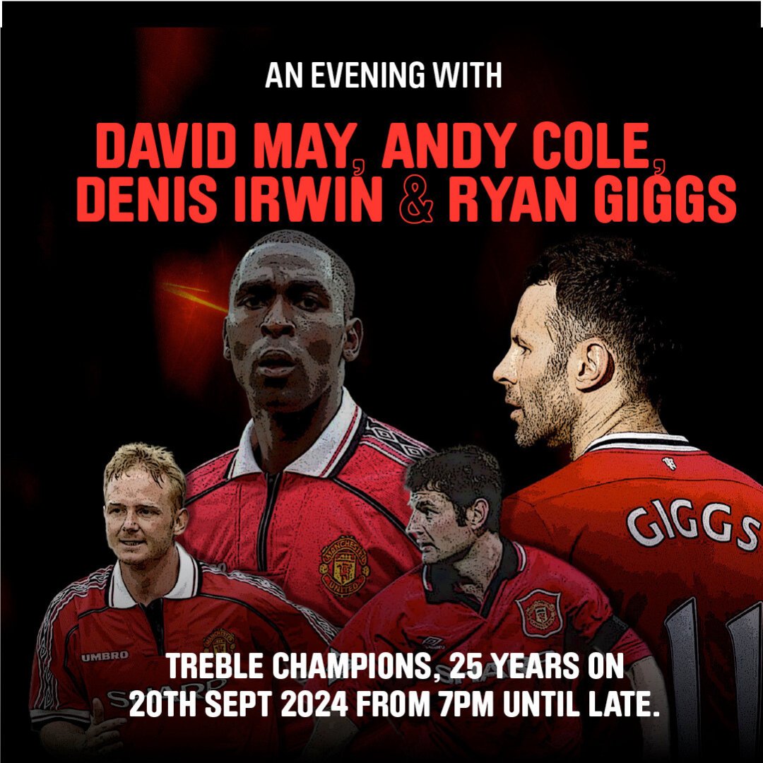 Struggling for a gift for #FathersDay this year?😩

Fear not! Bring him for an evening to remember, with some of the 99 legends as they talk about their footballing careers!⚽❤

Learn more here: bit.ly/4d6qsBL

#manchesterunited #hotelfootball #fathersday #oldtrafford
