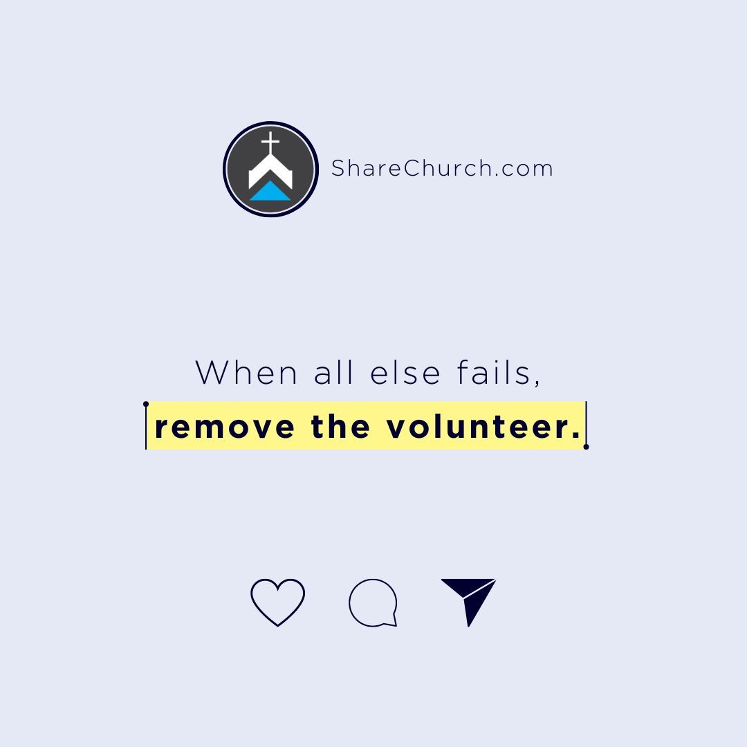 sharechurchrez's tweet image. Volunteer not meeting expectations? Read our blog for steps on a respectful exit strategy. buff.ly/3VlrdAd 
#nonprofit #volunteermanagement #sharechurch