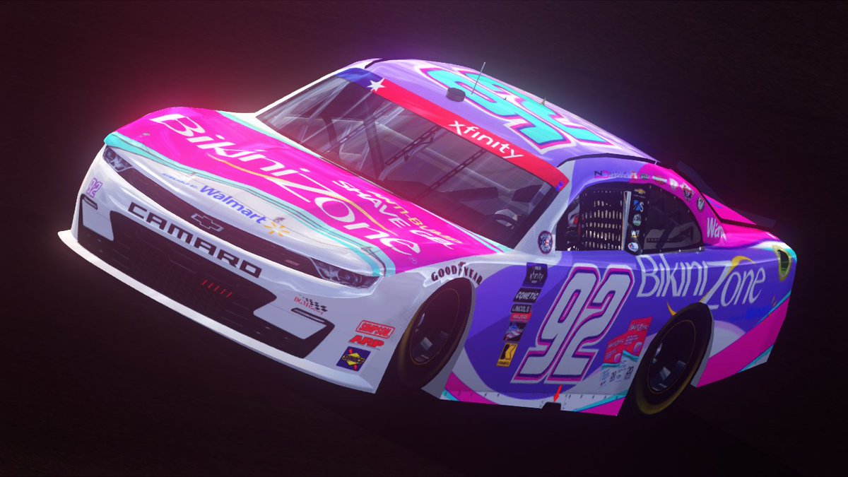 Kardygam's tweet photo. The most GLAMOUROUS Chevy Camaro ever sponsored by @bikinizone_ and driven by Natalie Decker is now available at NR2003! Great job by @LandonMilz for designing that "Pink Beast"!

Link: https://t.co/ITwpcWuKSR https://t.co/CgryVLQIOb