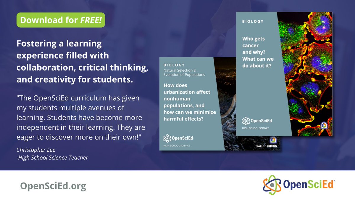 OpenSciEd tweet media