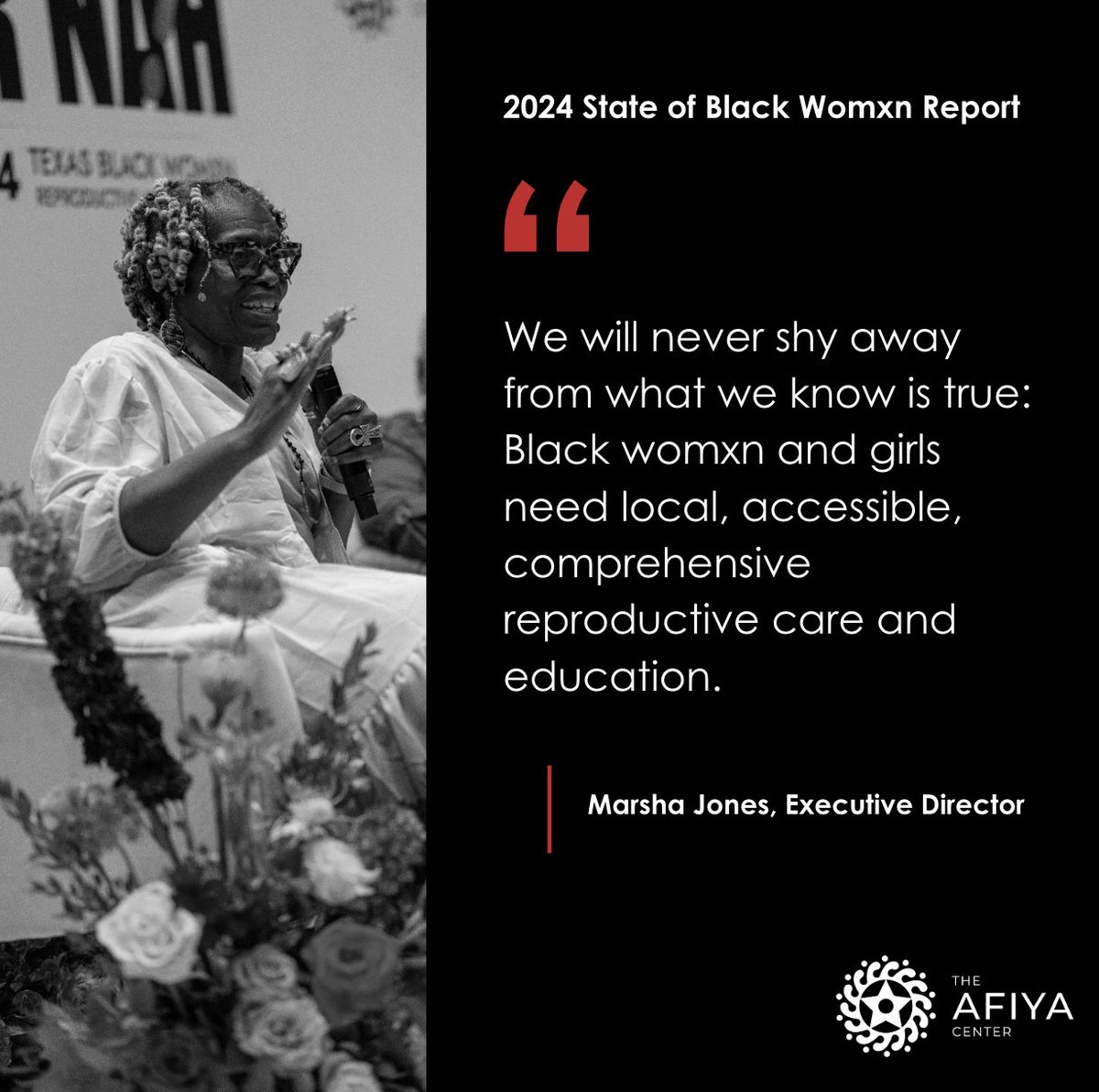 👩🏿‍🍼The Black maternal mortality crisis
🧠The mental health of Black womxn
🤰🏿The criminalization of Black pregnant Texans

We’re covering it all in our State of Black Womxn report, a comprehensive look at the health of our community.

Read the report: theafiyacenter.org/stateofblackwo…