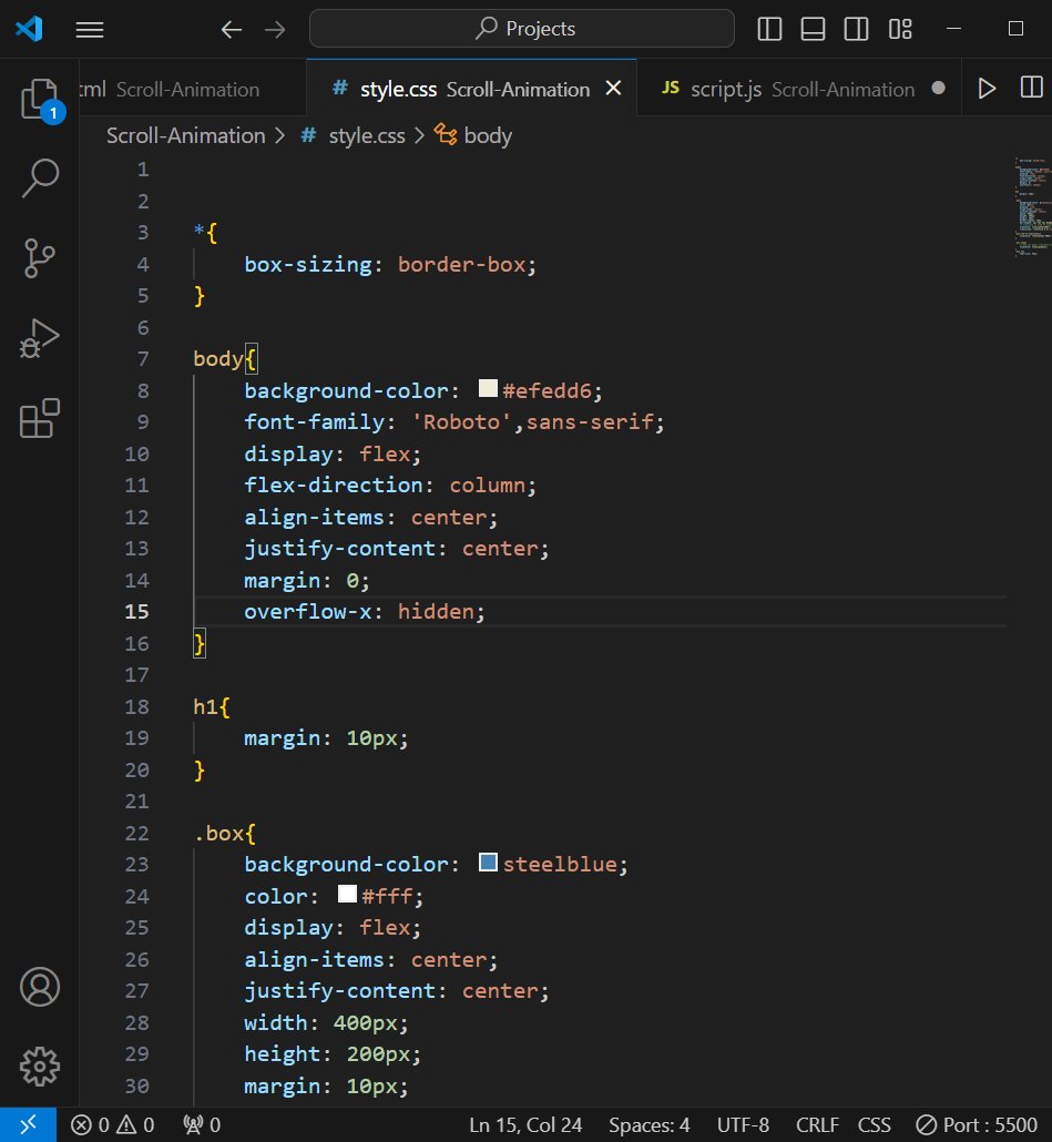 cpsaw03's tweet image. Day 37of #100DaysOfCode 💻       
- Completed Five Project From  @traversymedia's 50Projects in 50Days course , 5th project was related to Scroll Animation Effect. 
-Completed basic of Structure , unions and File Handling in C for my End Sem Exam.   
#webDevlopment #Javascript