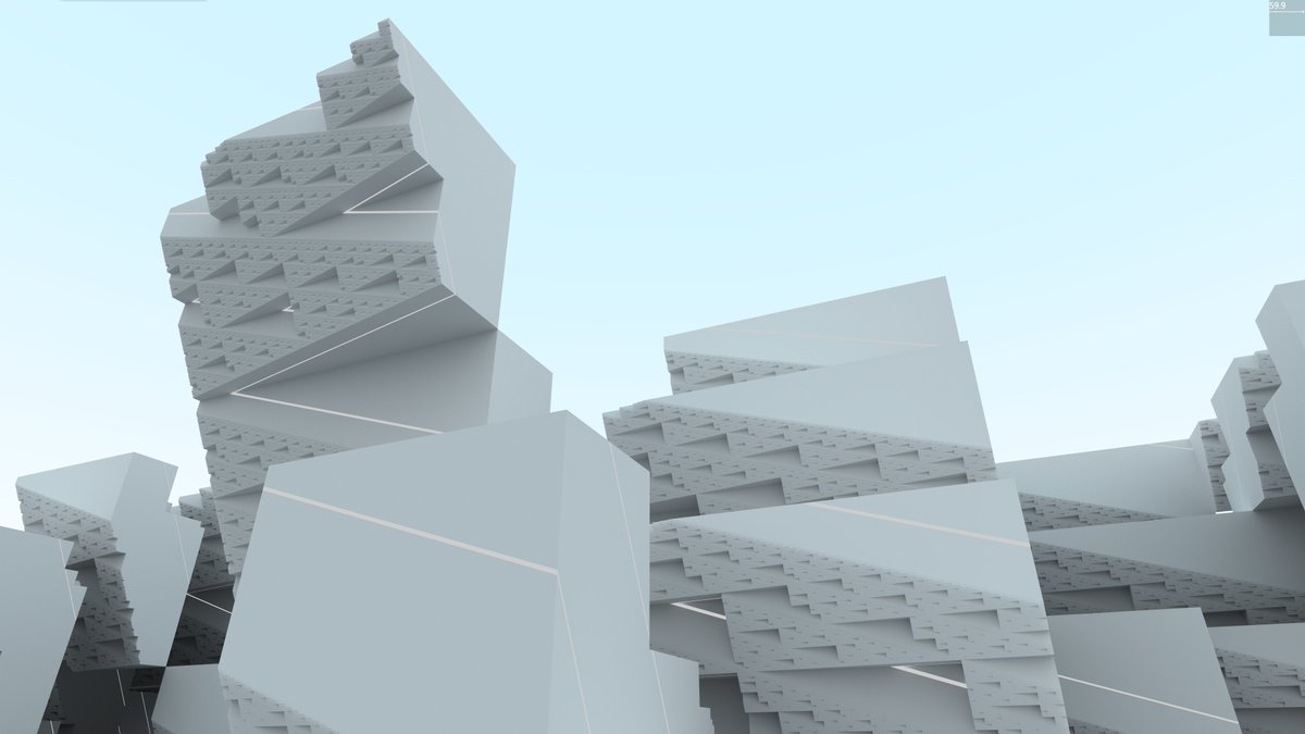 ChreeLink's tweet photo. Here are some screenshots from my WebGPU voxel ray tracing project, which supports insanely high geometry detail and runs at a native 4K 60Hz (which is very hard even for hardware-accelerated ray tracing). https://t.co/s4ZciOuQaD