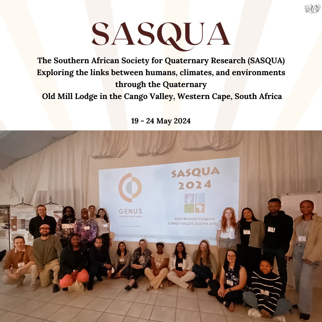 saasst_society's tweet photo. Happy Thursday!

As a society and a council, we are dedicated to showcase conferences in SADC countries and featuring presenters from SADC countries. Today, we feature The Southern African Society for Quaternary Research (SASQUA) conference! https://t.co/WVc4JjRlLH