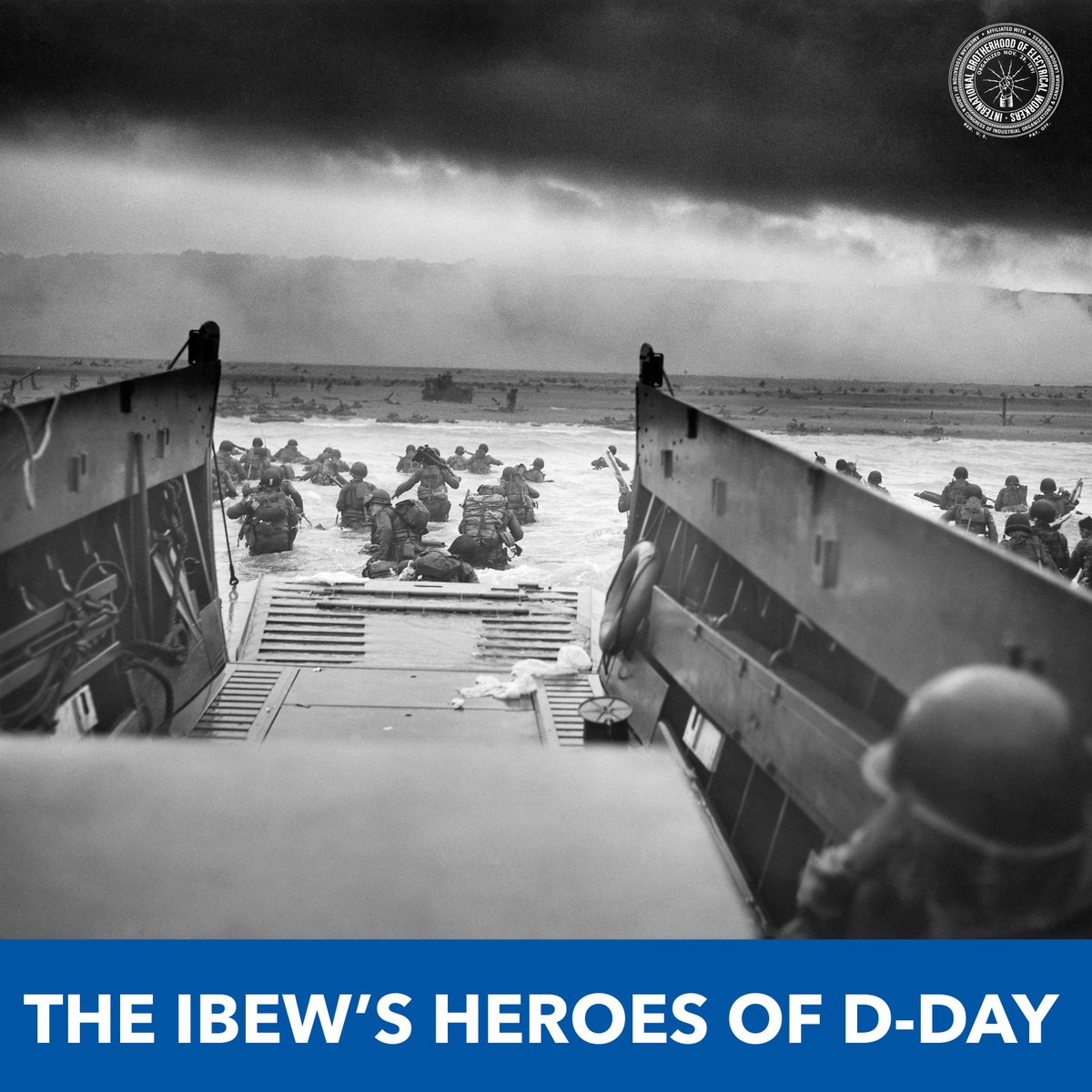 Eighty years ago this month, the allied forces of World War II conducted the largest amphibious invasion in the history of mankind.  Known as D-Day, it involved more 24,000 troops, among them #IBEW members. Here are some of their stories. 🧵