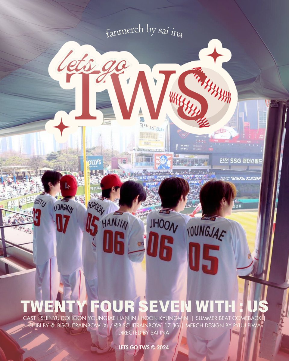 resaident's tweet photo. [⚾️LET'S GO TWS: FANMERCH CB SUPPORT]

First Preview 

☀️TWS Baseball Keychain &amp; PC Holder
🎨 Chibi Art by @_biscuitrainbow 
🗓️PO 🔜, stay tuned!

— All profits will be used for comeback support (in collaboration with @TWS_WithcrewINA)

#LetsGoTWS 
#resaident #re42dent #TWS https://t.co/a2mSpotJPd