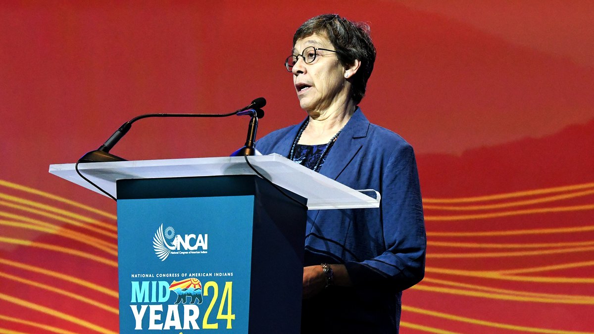 NCAI1944's tweet image. After an incredibly full week packed with federal speakers, panels on issues of critical importance to #IndianCountry, and so much more— we have now reached our Fourth and final General Assembly of #NCAIMY24! 

The meeting has been called to order by NCAI First VP Brian Weeden.