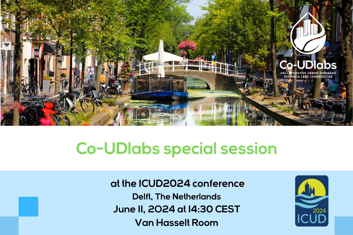 👋 Are you attending the 16th International Conference on Urban Drainage (#ICUD) in Delft next week? 

📢 We are organising a Co-UDlabs special session on Tuesday, 11 June 2024 (14:30-16:00) in the Van Hasselt Room! 
👉More: co-udlabs.eu/evenements/co-…

See you there!