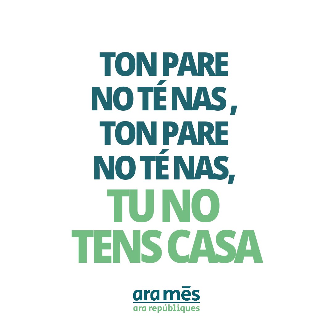 No pot ser que, de 650.000 habitatges al nostre país, 203.000 siguin per a usos turístics. 

Que Europa ens habiliti a limitar la compra d'habitatges a no residents és urgent. Tothom ha de poder tenir un ca nostra digne. 

Les cases són per viure-hi, no per fer-hi negoci.