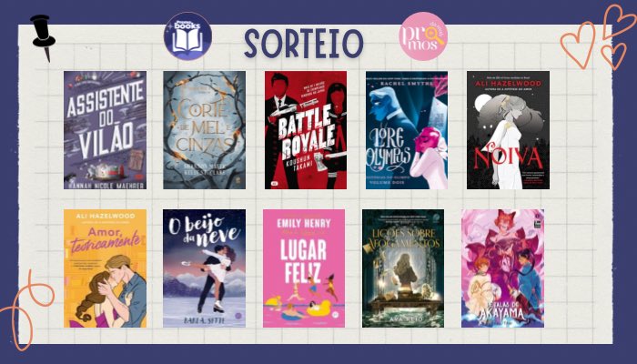 Promobooks4's tweet image. 🟣Sorteio em Parceria 
 
🏆 Valendo UM livro do banner ou outro até R$ 50!

➡️Regras:

- Seguir: @Promobooks4 e @PromosdaMah 
- RT nesse Tweet (sem citar)  

Resultado: 13/05 🍀
