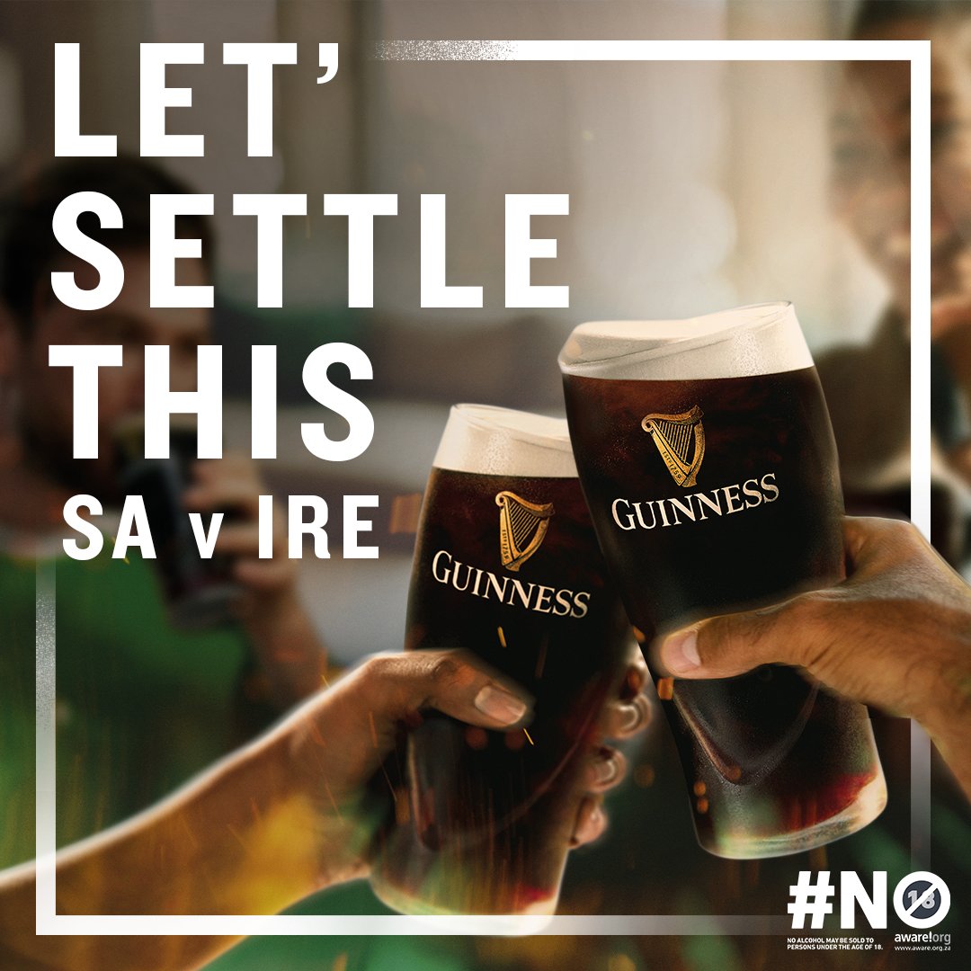 Stand a chance to WIN double tickets to Ireland vs South Africa when you buy two pints of Guinness at your favourite pub!
 
Mark your calendars for the 6th and 13th of July and prepare to enjoy every match, one sip at a time. 

#GuinnessIrishInSa #DrinkResponsibly