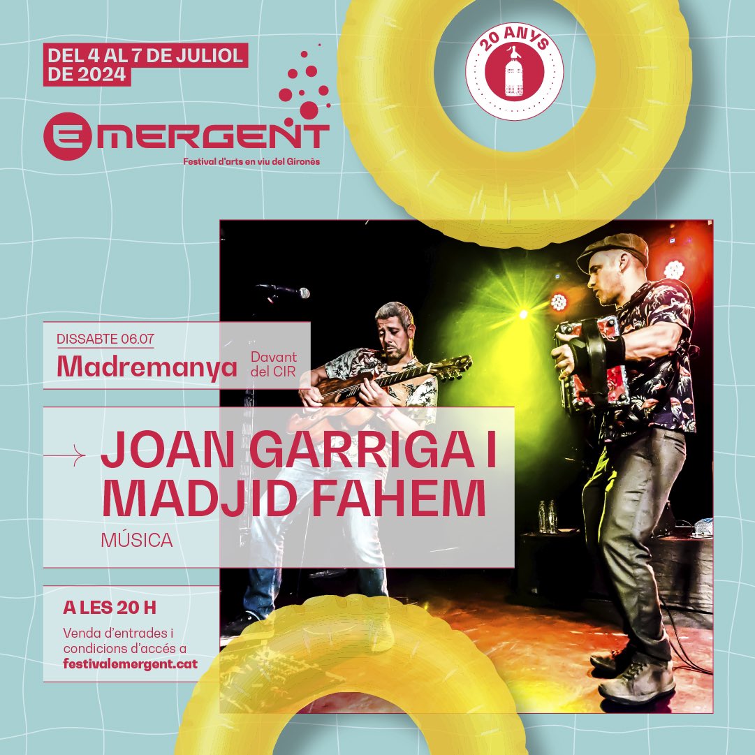 festemergent's tweet photo. Fundador de Dusminguet, Joan Garriga és una figura clau per entendre l’evolució de la música popular del segle XXI feta a Catalunya. 

📅 6 de juliol, 20h
📍 Davant del CIR, Madremanya

👉🏾 + info i entrades a https://t.co/8wit2o60AU

#festivalemergent #madremanya https://t.co/y4uyia32hW