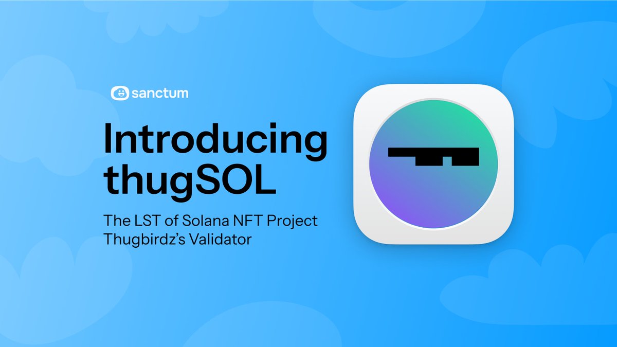 18/ thugSOL is the LST of an OG Solana NFT Project <a href="/thugbirdz/">thugbirdz ¬¬</a> Validator.

Hold thugSOL to 
> support an OG Validator since 2021
> caw caw