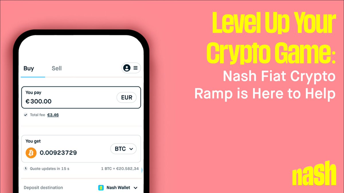 Ready to take your crypto game to the next level? Introducing Nash Fiat  Crypto Ramp, the ultimate solution for anyone looking to simplify their  crypto journey. With our ramp, you can seamlessly