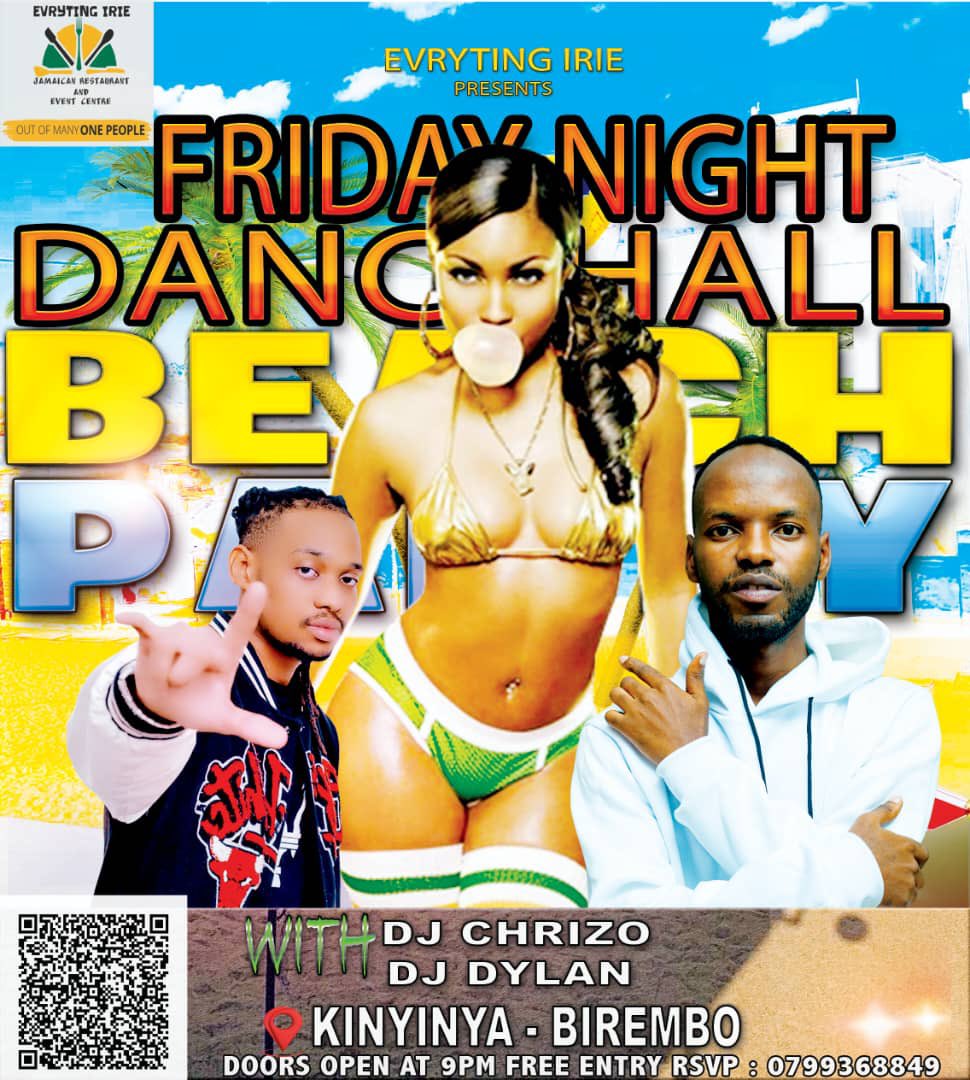 Every weekend the party continues at kigali’s only Jamaican restaurant and beach bar. Friday night is Dancehall music, Saturday is Roots Rock and Reggae, Sundays is barbecue and beach party Sundays, restaurant is open from 6:00-10:00 pm all weekend. Call 0799368849 RSVP