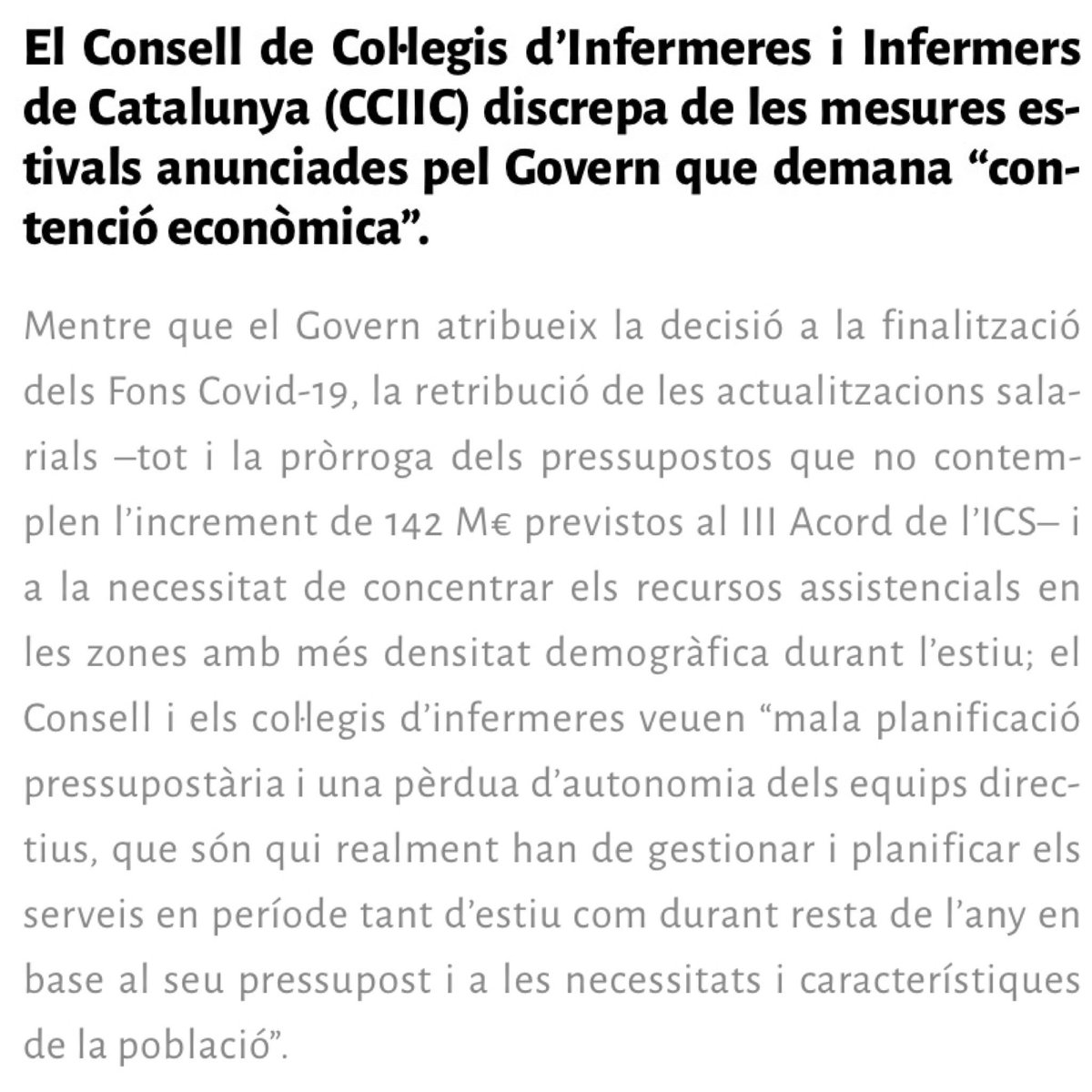 <a href="/GloriaJodar/">Glòria Jodar</a> “Prescindir de professionals o limitar les seves vacances no és la solució per donar cobertura sanitària a les zones d’estiueig. Desestacionalitzar els recursos existents i millorar-ne la gestió sí que ho és”.

#sensevacancesICS