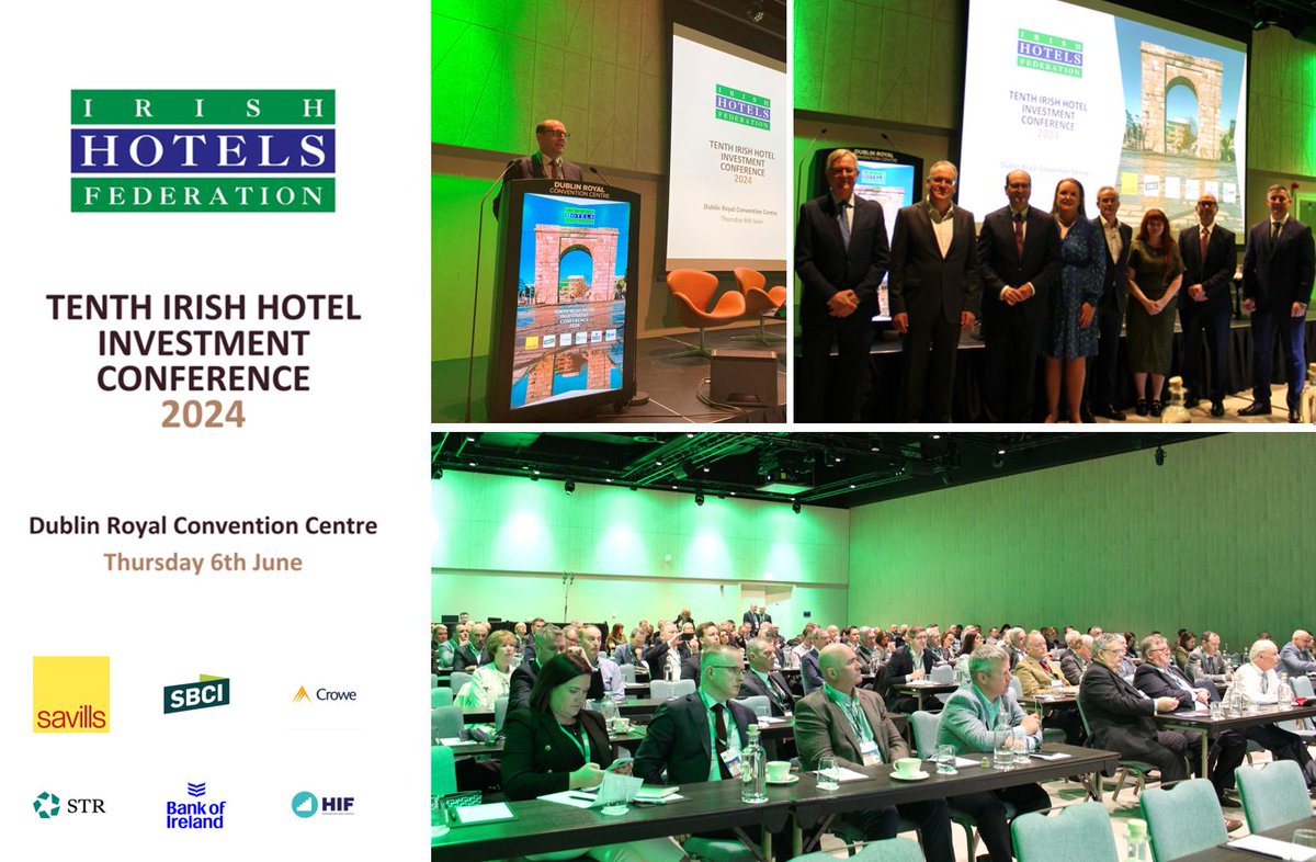 1/5 Great to see so many hoteliers and industry partners today at our 10th Irish Hotel Investment Conference as we explore the next steps required to deliver long-term, sustainable growth for our sector.
#InvestmentConf2024 #Hotels