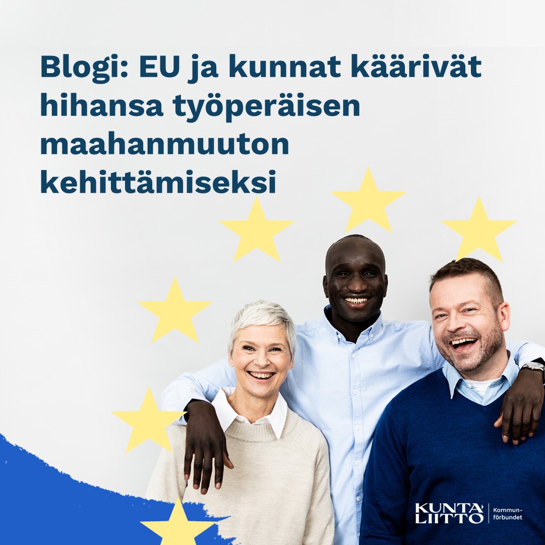 Työperäisen maahanmuuton edistäminen on kuntien kannalta kohtalonkysymys. Miksi? Siitä bloggaavat monisyisesti Maija Lehtimaa, Maija Niskavirta sekä <a href="/MinnaKarhunen/">Minna Karhunen</a>.
 👉kuntaliitto.fi/blogi/2024/eu-…

#kunnat #kotoutuminen #EUvaalit #kaupungit #työperäinenmaahanmuutto