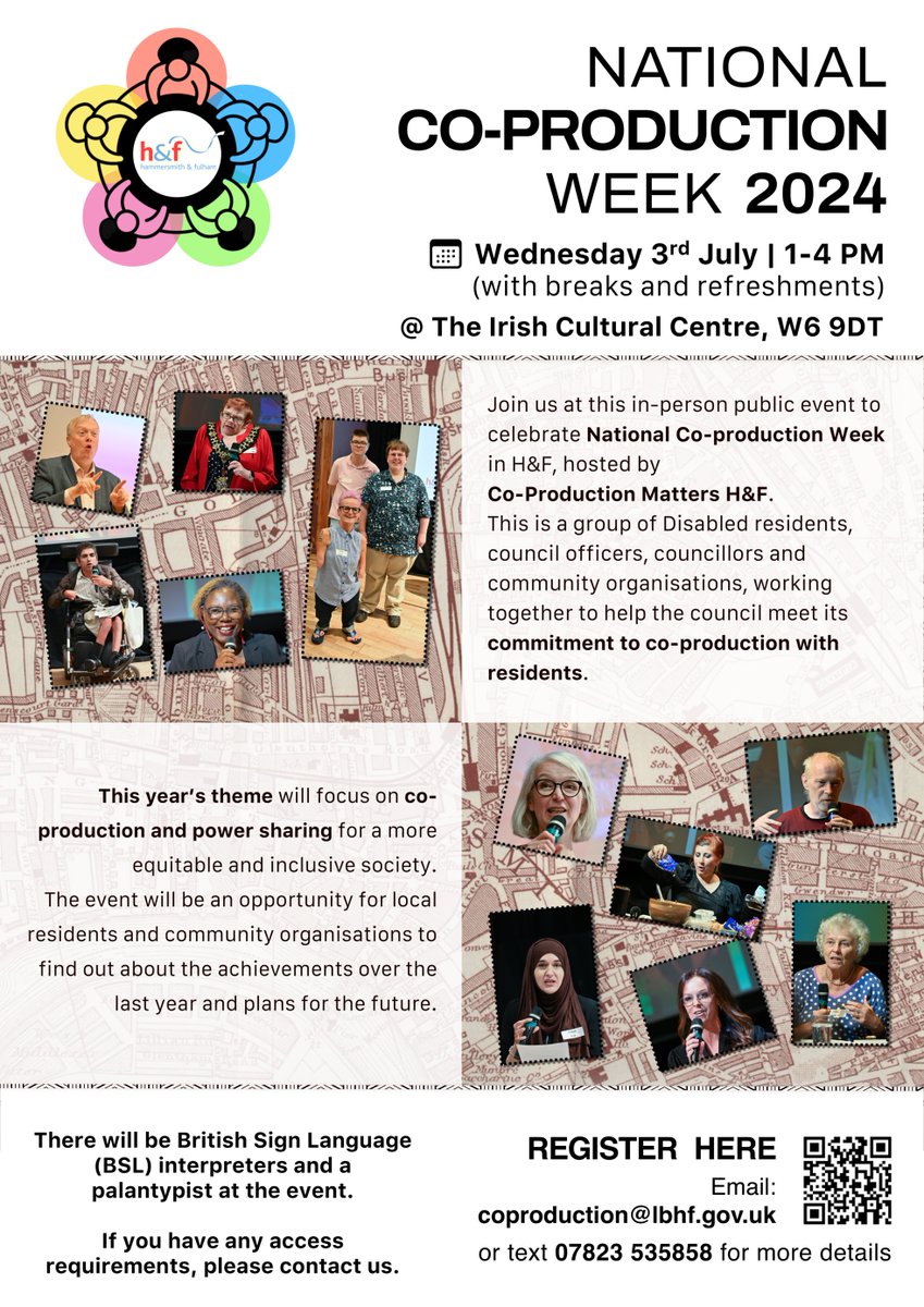 Sobus H&F (@sobus_h_f) on Twitter photo National Co-Production Week is taking place next month be sure to register via the QR code, email or telephone, details below. <a href="/COHnF/">Community Organisers Hammersmith & Fulham</a> #CommunitySupport #HAMMERSMITH National Co-Production Week is taking place next month be sure to register via the QR code, email or telephone, details below. <a href="/COHnF/">Community Organisers Hammersmith & Fulham</a> #CommunitySupport #HAMMERSMITH