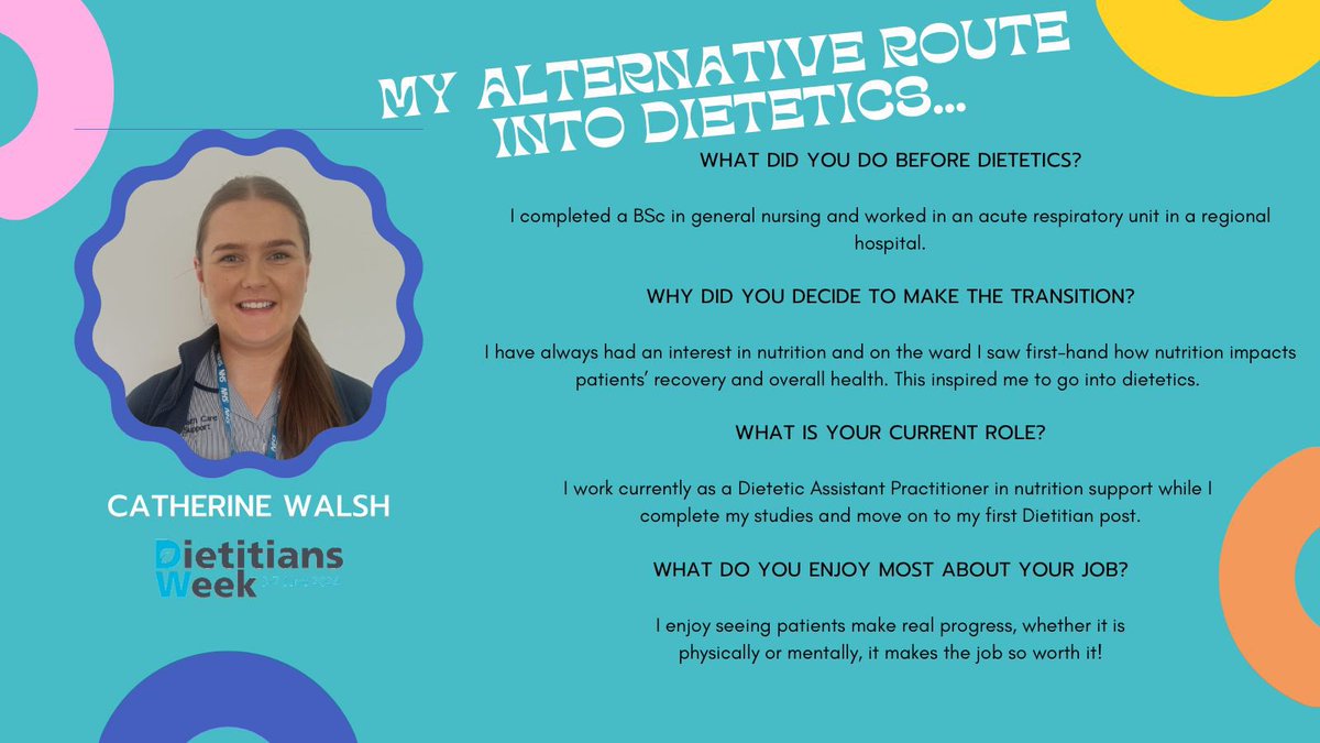 Ashleigh Mills (@ashleighmillsrd) on Twitter photo Dietetic assistant Catherine who is a qualified nurse currently taking her alternative route into dietetics, working as a <a href="/setrust/">South Eastern Trust</a> dietetic assistant part time whilst completing her dietetics degree. <a href="/ElizMcKnightRD/">Elizabeth McKnight</a> <a href="/AllieBirchRD/">Allie Birch</a> <a href="/AshleighMcKeeRD/">Ashleigh McKee</a> <a href="/dietitian_ni/">Christine McColgan RD</a> Dietetic assistant Catherine who is a qualified nurse currently taking her alternative route into dietetics, working as a <a href="/setrust/">South Eastern Trust</a> dietetic assistant part time whilst completing her dietetics degree. <a href="/ElizMcKnightRD/">Elizabeth McKnight</a> <a href="/AllieBirchRD/">Allie Birch</a> <a href="/AshleighMcKeeRD/">Ashleigh McKee</a> <a href="/dietitian_ni/">Christine McColgan RD</a>