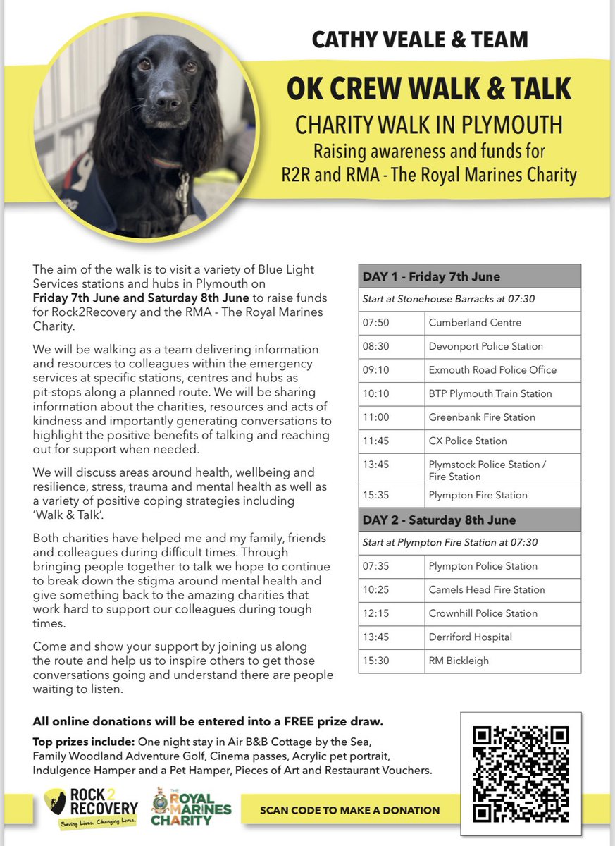The OK Crew are ready for the next two days Walk &amp; Talk, getting those conversations going and breaking down the stigma around Mental Health. 
It’s also important to support those that support us and this walk is our way of saying ‘THANKYOU’.

#OscarKiloNine 
#Rock2RecoveryUK