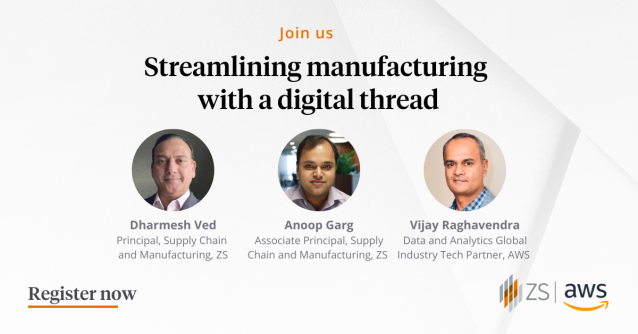 MisterMet's tweet photo. On June 18, join experts from ZS and AWS as they unravel the implementation and integration of a digital thread—an essential component for streamlining operations and real-time monitoring in modern manufacturing. Register now: https://t.co/9yR0lTdyi8 https://t.co/uBINT4y9yH