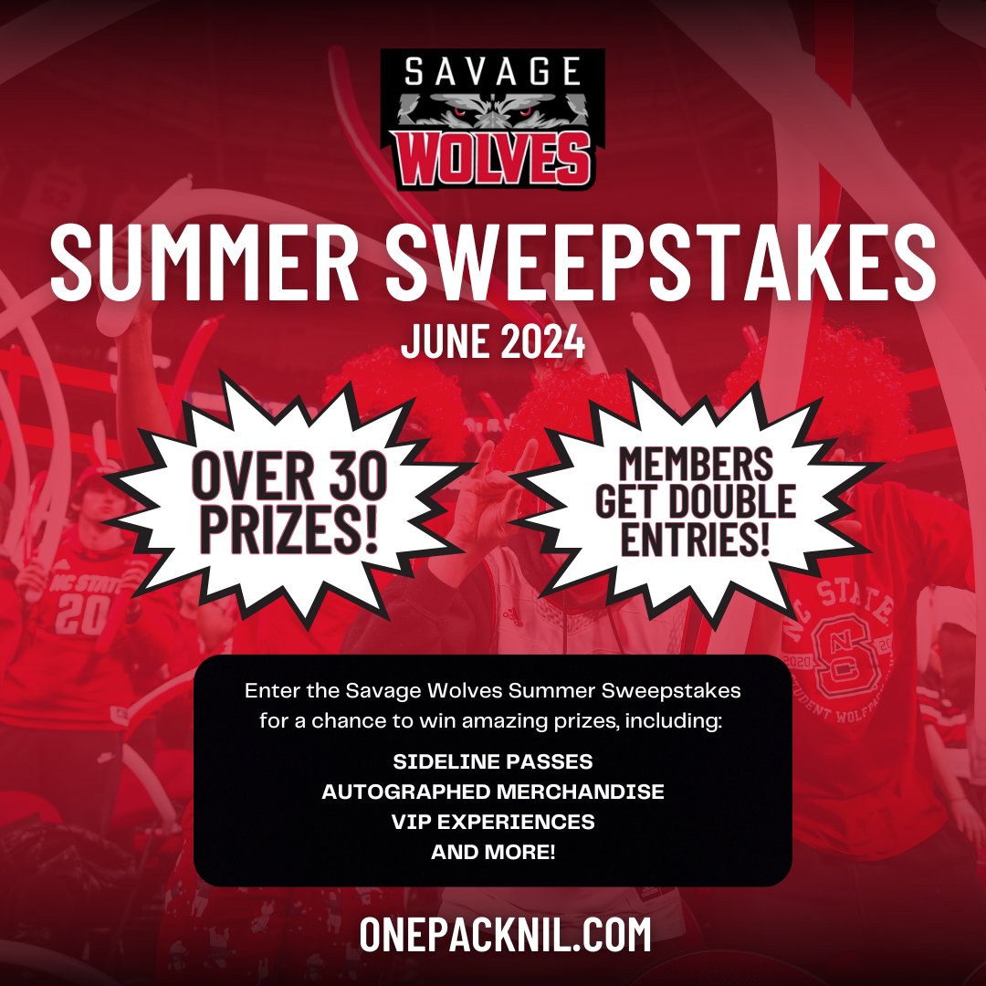 SavageWolvesNIL's tweet photo. .@InsidePackSport is a valued corporate sponsor of @OnePackNIL. They've taken it a step further by offering up a free premium membership to their site for one year as our prize for Day 6 of the Savage Summer Sweepstakes. #GETINSIDE
https://t.co/Fg8gc7bE9x https://t.co/LiGP9jHf69