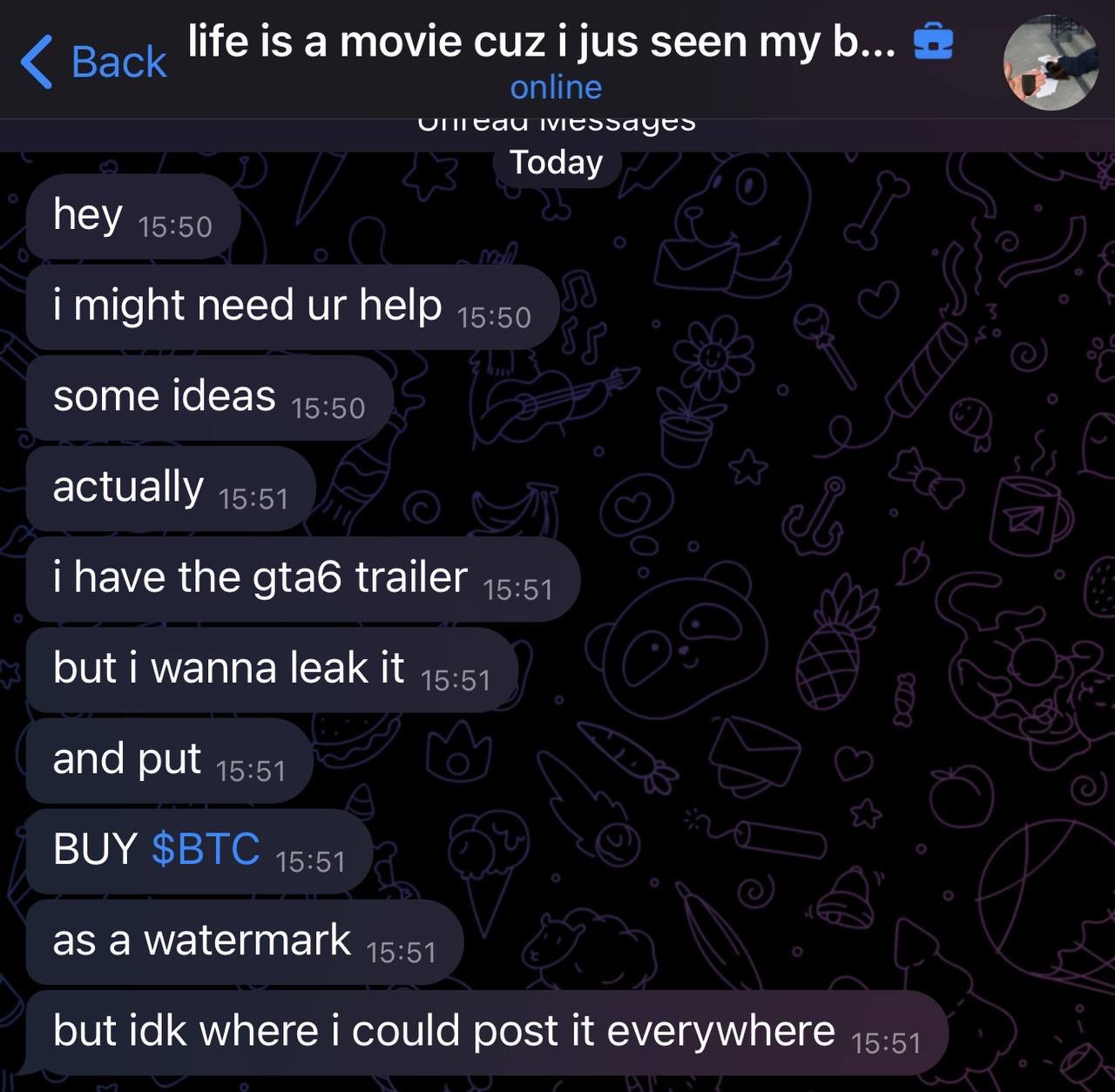 Skenkir, the GTA 6 trailer leaker's chat screenshots with him claiming possession of the trailer