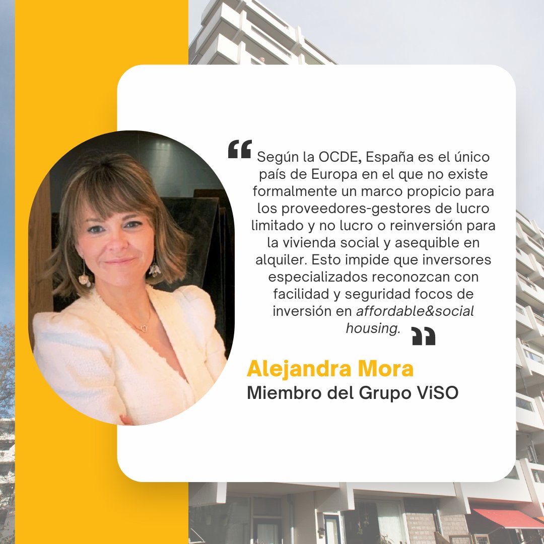 Alejandra Mora, miembro experto de #VisoGrupo es licenciada en Derecho y máster en Urbanismo y Dirección del Territorio y en Políticas Públicas de Vivienda. Cuenta con amplia experiencia en el sector público y privado, en el mercado de alquiler residencial y vivienda asequible.