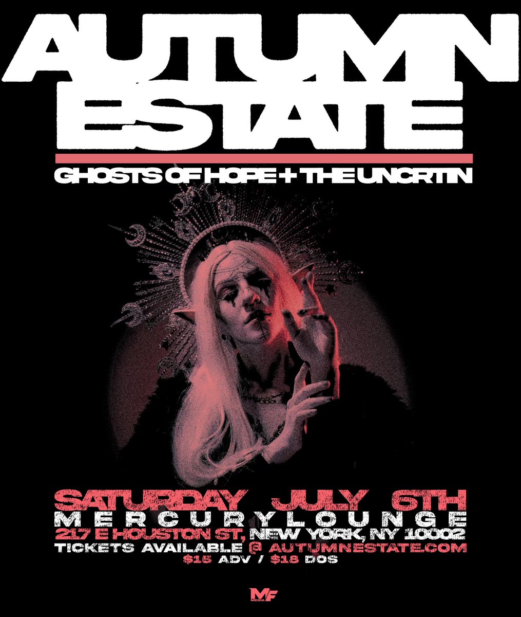 so that cool announcement that you may have already seen….

my band is playing 
<a href="/MercuryLoungeNY/">Mercury Lounge</a> in support of our dear friends in <a href="/AutumnEstate/">Autumn Æ Estate</a> along with <a href="/theuncrtn/">THE UNCRTN</a> on July 6th! ☄️

come dance.

tix: ticketmaster.com/event/000060AE…