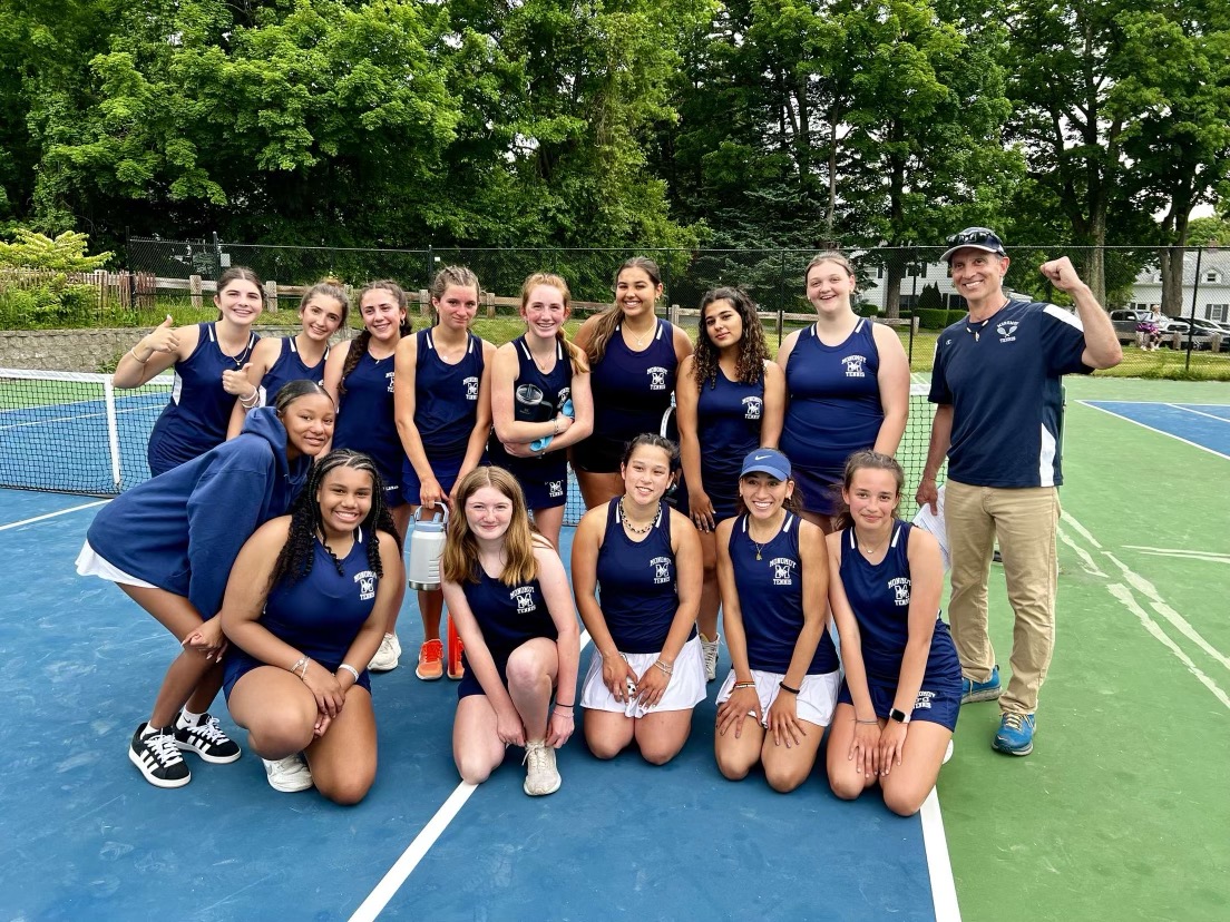 Girls tennis after their win at Lenox!