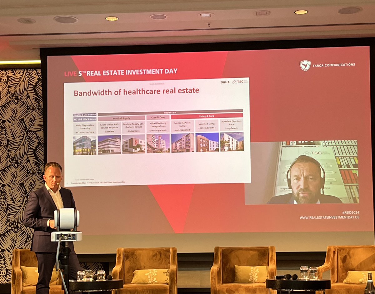 Senior Living and Healthcare sind die Asset-Klassen mit dem höchsten Social-Impact-Potenzial sind sich Berthold Becker, TSC Real Estate, und Ron von Bloois, Housing &amp; Healthcare Association, sicher. #REID2024