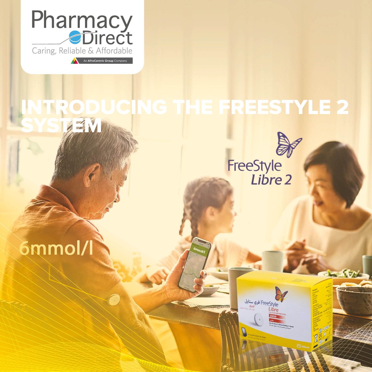 PDSouthAfrica's tweet photo. 🌟 Exciting news! The FreeStyle Libre 2 system is now available at Pharmacy Direct. Enjoy real-time glucose readings and customisable alerts for seamless diabetes management. Shop now: https://t.co/rnn40RVBrv
#PharmacyDirect #FreeStyleLibre2 #DiabetesCare https://t.co/BdNNXacqD5