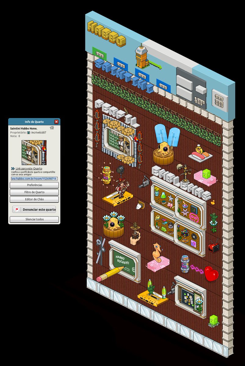 Saintini Habbo Home. ⚙️🔧

Link: habbo.com.br/room/152698714

<a href="/HabboPTBR/">Habbo PT/BR</a> <a href="/Habbo/">Habbo</a> 
#Habbo #HabboHistory 🏨